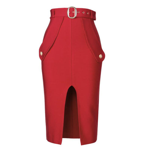 Split Hip Wrap All-match Bandage Skirt - ROUTINE FASHION