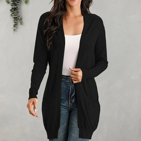 Women's Long-Sleeved Knitted Cardigan Cardigan - ROUTINE FASHION