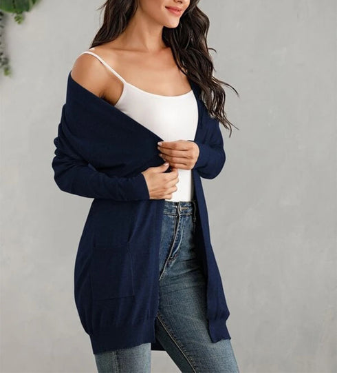 Women's Long-Sleeved Knitted Cardigan Cardigan - ROUTINE FASHION