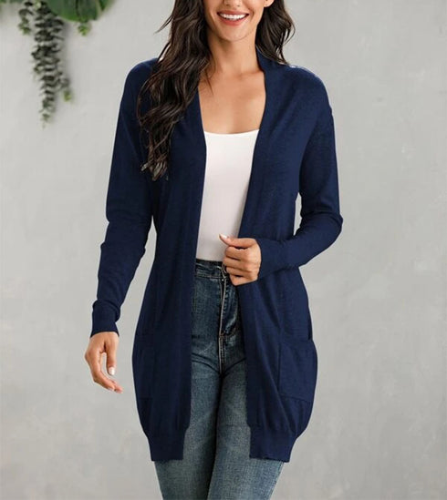 Women's Long-Sleeved Knitted Cardigan Cardigan - ROUTINE FASHION