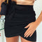 Ladies Leather Lace-up Skirt - ROUTINE FASHION