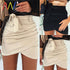 Ladies Leather Lace-up Skirt - ROUTINE FASHION