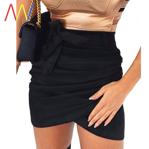 Ladies Leather Lace-up Skirt - ROUTINE FASHION