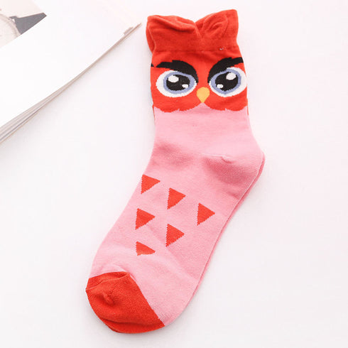 New Style Owl Socks Three-Dimensional Cartoon Socks Cotton Mid-Tube Women Socks - ROUTINE FASHION