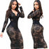 Lace Sexy Dress Dress V-neck Dress - ROUTINE FASHION