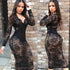 Lace Sexy Dress Dress V-neck Dress - ROUTINE FASHION