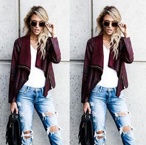 Deerskin Fleece Long Sleeve Short Jacket - ROUTINE FASHION