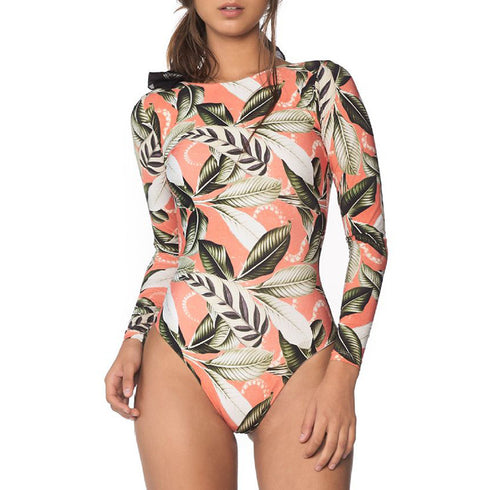 Long Sleeves Women One Piece Swimsuit - ROUTINE FASHION