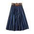 Thin Elastic Waist Denim Long Skirt - ROUTINE FASHION