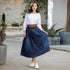 Thin Elastic Waist Denim Long Skirt - ROUTINE FASHION