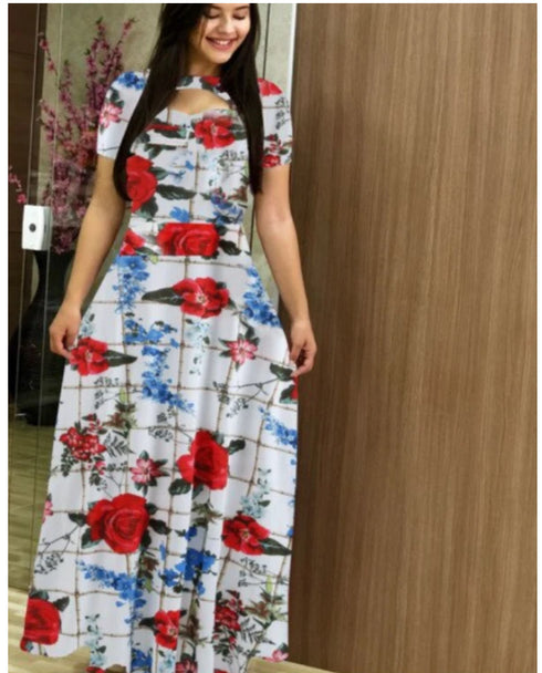 Fashion Fat Women Autumn Dress Bohmia Maxi Dresses Ladies - ROUTINE FASHION