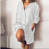 2022 Loose Mid Length Shirts Women Dress Cover-ups Tunics For Mini Dress - ROUTINE FASHION