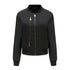 Bomber Jacket Women's Zipper Embellished Ribbed Cuffs Quilted Women's Jacket - ROUTINE FASHION