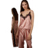 Two Pieces Satin Pajama Set V-Neck Pyjamas Cute Camisole - ROUTINE FASHION