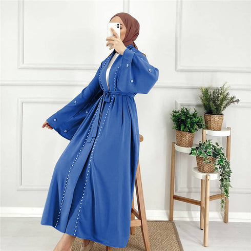 Eid Kaftan Moroccan Abaya Dubai Turkey Hijab Muslim Fashion - ROUTINE FASHION