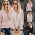 Fashion Simple V-neck Long-sleeved Blouse Blouse - ROUTINE FASHION