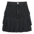 Denim Pleated Skirt High Waist Skirt - ROUTINE FASHION