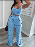 Vest Trousers Casual Sports Star Print Suit Women - ROUTINE FASHION