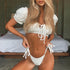 Hot-selling Ruffles Bikini Solid Color Bikinis Women Swimwear Sexy Biquini Swim Suit Bandage Swimsuit Bikini - ROUTINE FASHION
