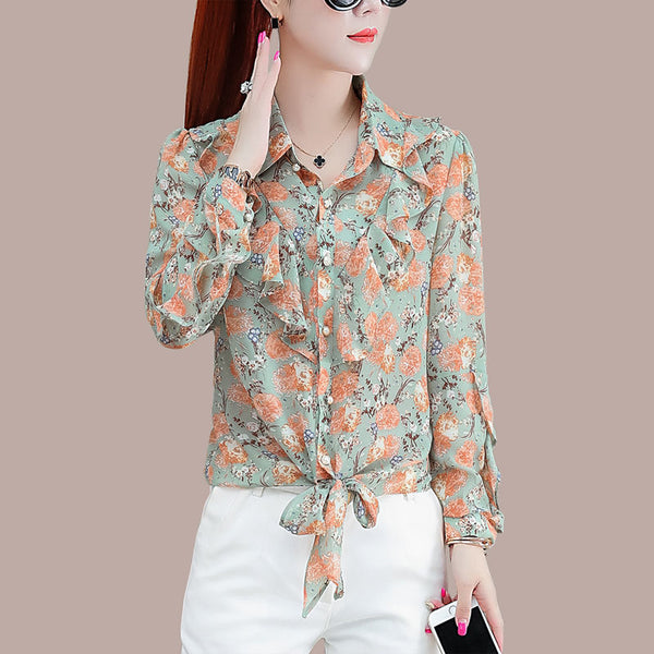 Women's T-shirt With Ruffled Blouse - ROUTINE FASHION