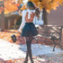 Draped Pleated Knitted Mini Skirts Women Winter Short Skirt - ROUTINE FASHION