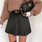 Draped Pleated Knitted Mini Skirts Women Winter Short Skirt - ROUTINE FASHION