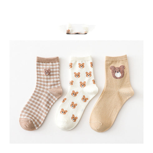 Cute Bear Girls Socks Funny Animal Party Women Socks Cotton Female Socks - ROUTINE FASHION