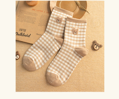 Cute Bear Girls Socks Funny Animal Party Women Socks Cotton Female Socks - ROUTINE FASHION