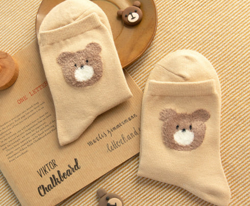 Cute Bear Girls Socks Funny Animal Party Women Socks Cotton Female Socks - ROUTINE FASHION