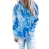 Tie-dye Printed Hooded Sweatshirt Long-sleeved Plus Size Top Women - ROUTINE FASHION