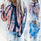 Tie-dye Printed Hooded Sweatshirt Long-sleeved Plus Size Top Women - ROUTINE FASHION