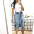 Denim Long Skirt Buttoned Slim Sexy Long Skirt - ROUTINE FASHION