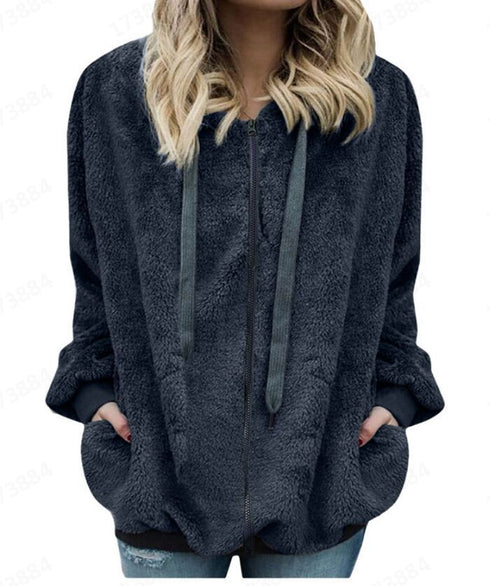 Women's Long Sleeve Sweatshirt Fleece Jacket - ROUTINE FASHION