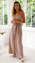 Women's Suspenders Printed Tops Wide Leg Pants Suit - ROUTINE FASHION