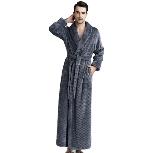 Thick waist velvet bathrobe - ROUTINE FASHION