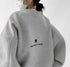 Women's Embroidered Compound Round Neck Sweatshirt Women Loose - ROUTINE FASHION