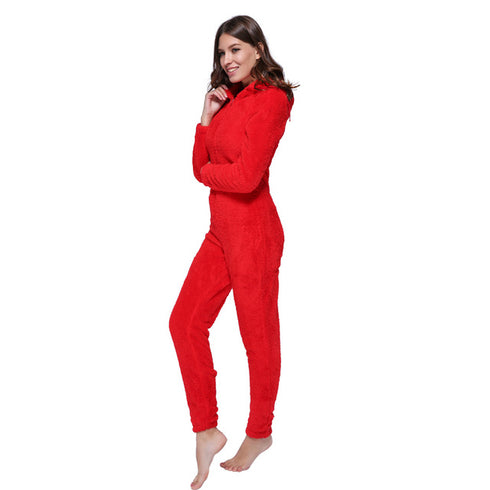Winter Warm Pyjamas Fluffy Jumpsuits Sleepwear - ROUTINE FASHION
