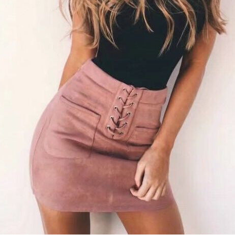 Pocket tied rope wrap hip skirt - ROUTINE FASHION