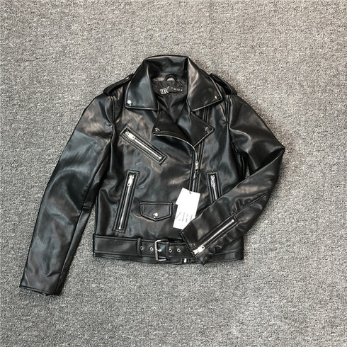 Women's leather jacket - ROUTINE FASHION