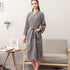 Women's Thin Couple's Nightgown Three Quarter Sleeve Bathrobe - ROUTINE FASHION