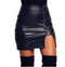Black Lace Up PU Leather Skirts - ROUTINE FASHION