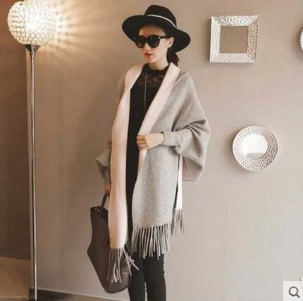 Cape cloak imitation cashmere shawl scarf - ROUTINE FASHION