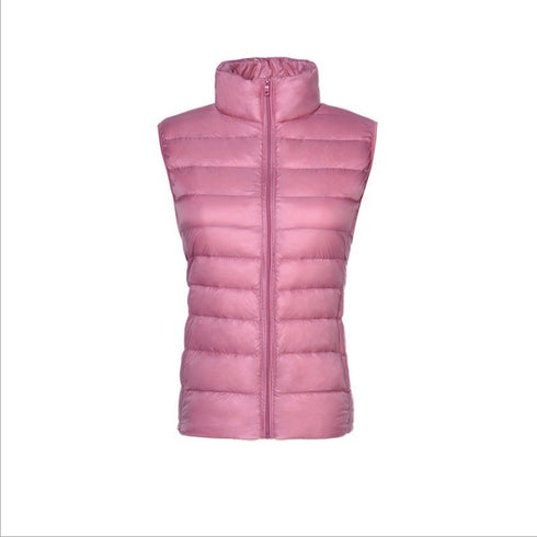 Stand-up Collar Lightweight Down Jacket Women's Vest - ROUTINE FASHION