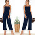 Sexy suspenders wrapped chest zipper jumpsuit women - ROUTINE FASHION