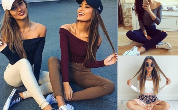 Women Off Shoulder Crop Top - ROUTINE FASHION
