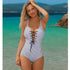 Solid color one-piece bikini swimsuit for women - ROUTINE FASHION