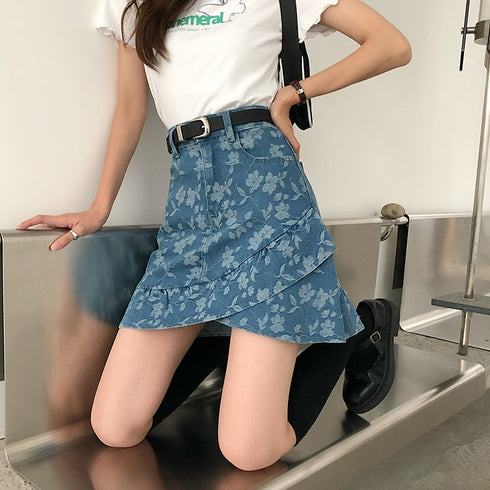 A-line skirt with ruffles - ROUTINE FASHION