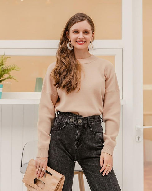 Women's Sweaters Plaid Knit Jumper - ROUTINE FASHION