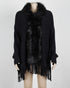 Fringed cloak shawl fur collar cape cardigan women - ROUTINE FASHION