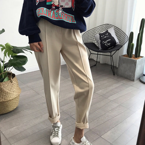 Women trousers casual loose streetwear - ROUTINE FASHION